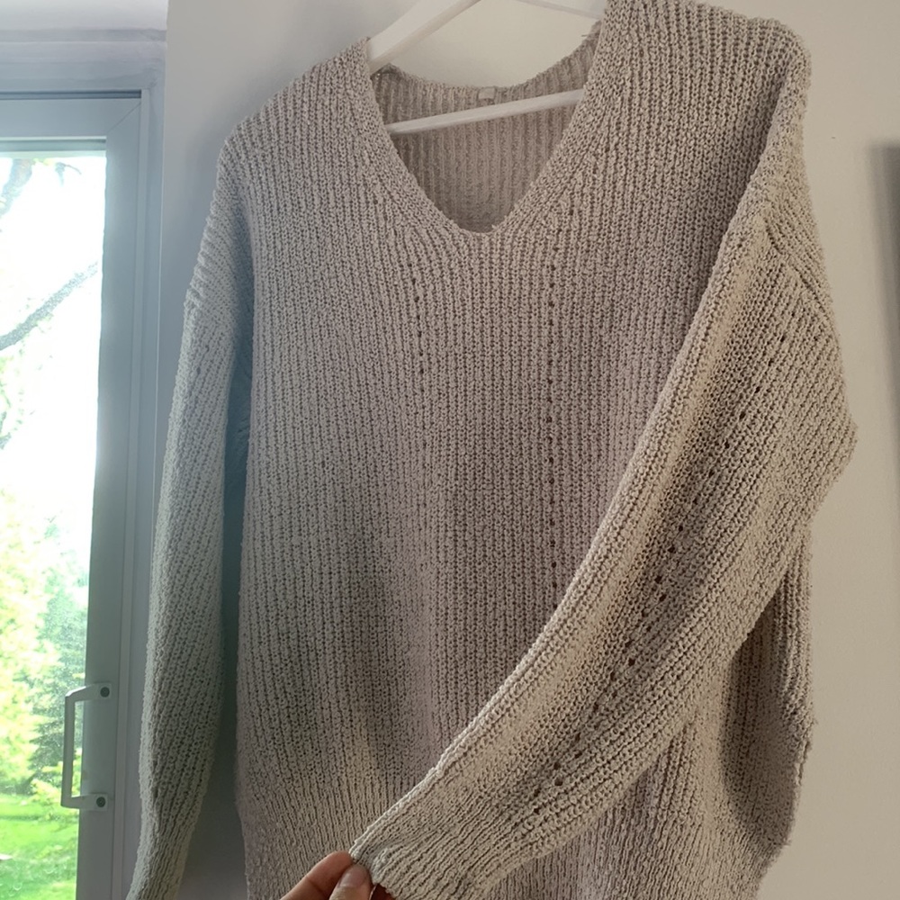 • White Knit Sweater •
